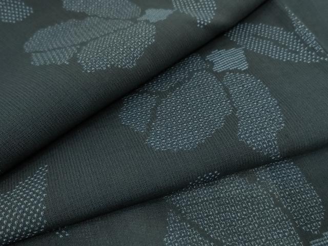 平和屋着物＊夏物　本場大島紬　夏大島　150亀甲　草花文　正絹　逸品　AABB2634jd