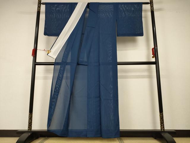 平和屋着物＊夏物　色無地　絽　青藍色　洗える着物　未使用　AABB2639jd 平和屋着物＊夏物 色無地 絽 青藍色 洗える着物 未使用 AABB2639jdの