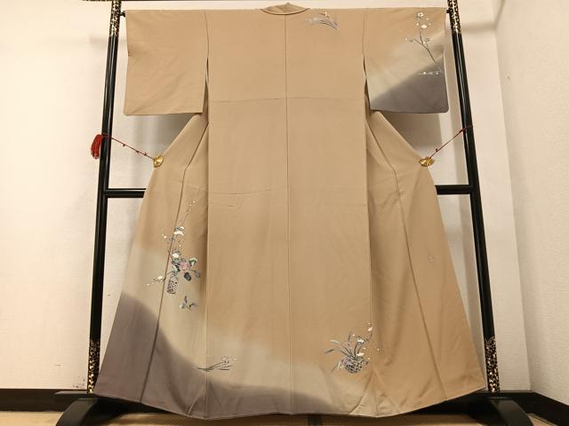 平和屋着物●十日町友禅　女流作家　遠田藤舟 　訪問着　飾花文　暈し染め　正絹　逸品　AABB2946ph