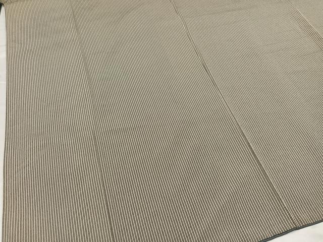 平和屋着物○男性 お召 縞 正絹 逸品 AABB2959ph