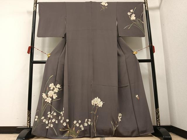 平和屋着物●訪問着　友禅　北川聖水　枝花文　正絹　逸品　AABB2964ph