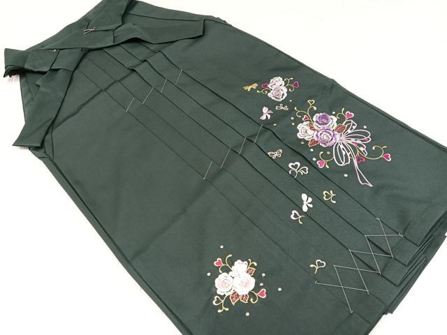 平和屋着物●行灯袴　刺繍　舞花文　金糸　洗える着物　未使用　AABB2992ph