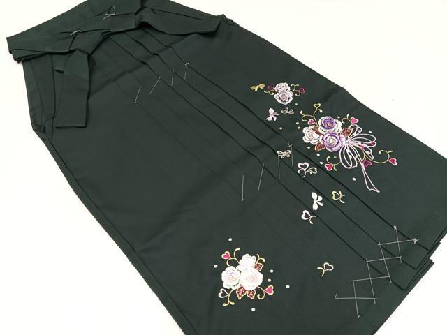 平和屋着物●行灯袴　刺繍　舞花文　金糸　洗える着物　未使用　AABB2997ph