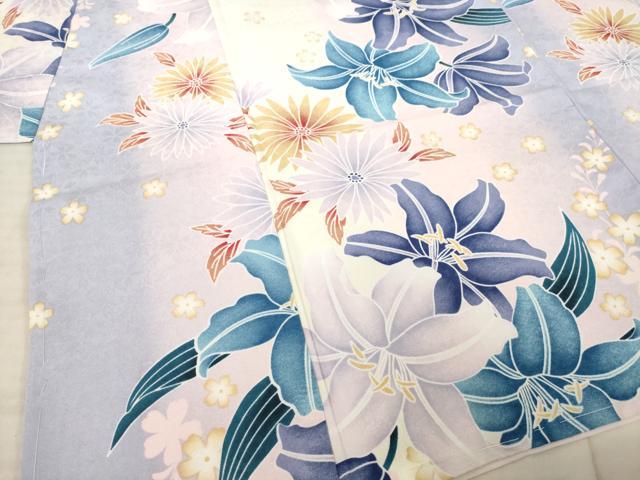 平和屋着物○小振袖 二尺袖 長襦袢セット 無双仕立て 舞花文 暈