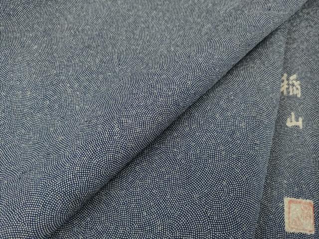 平和屋着物●江戸小紋　作家物　稲山　鮫小紋柄　やまと誂製　正絹　逸品　未使用　AABB3167ck