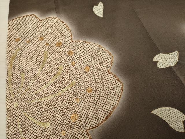 平和屋着物○訪問着 舞桜文 暈し染め 鬼しぼ縮緬 正絹