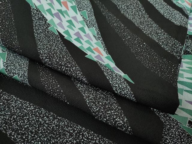 平和屋着物●上質な小紋　幾何学文様　正絹　逸品　AABB3200ck