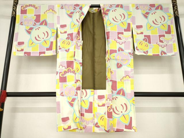 平和屋着物●長羽織　橘　洗える着物　未使用　AABB3202ck