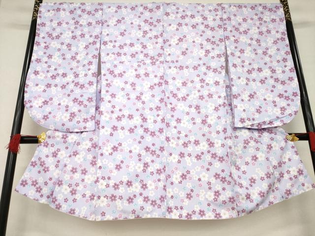 平和屋着物●小振袖　二尺袖　舞桜文　洗える着物　未使用　AABB3216ck