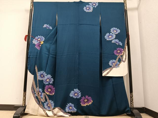 平和屋着物●豪華振袖　舞花文　金彩　正絹　逸品　AABB3626ph