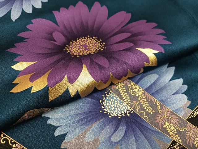 平和屋着物●豪華振袖　舞花文　金彩　正絹　逸品　AABB3626ph 平和屋着物○豪華振袖 舞花文 金彩 正絹 逸品 AABB3626ph