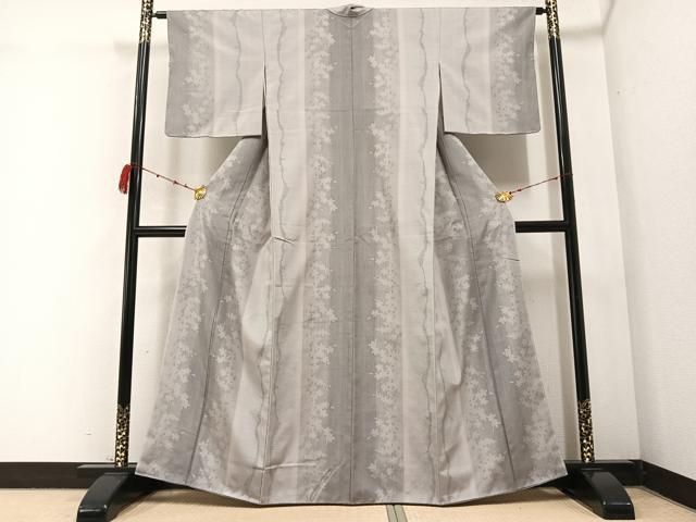 平和屋着物○結城紬 100亀甲 花間道 正絹 逸品 AABB3645ph 紬