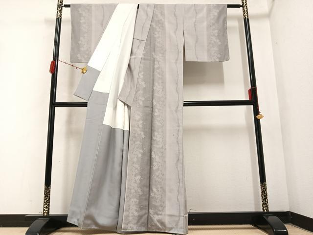 平和屋着物○結城紬 100亀甲 花間道 正絹 逸品 AABB3645ph 紬