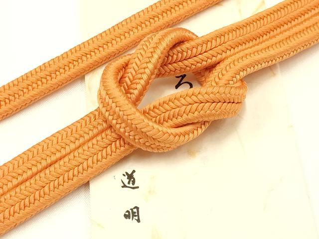 平和屋着物●極上　有職組紐道明　帯締め　冠組　黄赤色　宮内庁御用　国立博物館御用　東京芸術大学御用　逸品　AABB3754ay