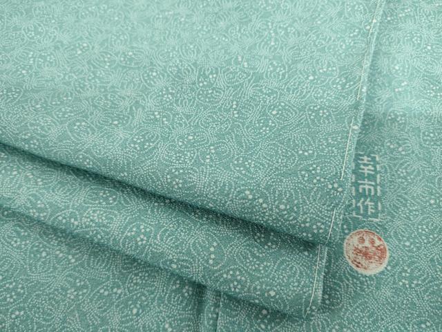 平和屋着物□極上 紬 櫛 簪 草花文 藍白色地 逸品 未使用 DZAB1313kh5