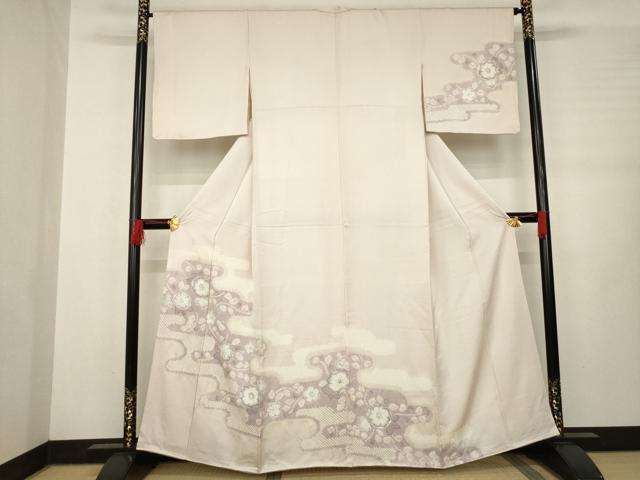 平和屋着物●訪問着　辻が花　絞り　エ霞花文　正絹　逸品　未使用　AABB3833ck