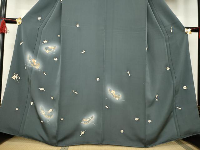 平和屋着物○訪問着 駒刺繍 宝尽くし 暈し染め 金彩 正絹 逸品 AABB3847ck