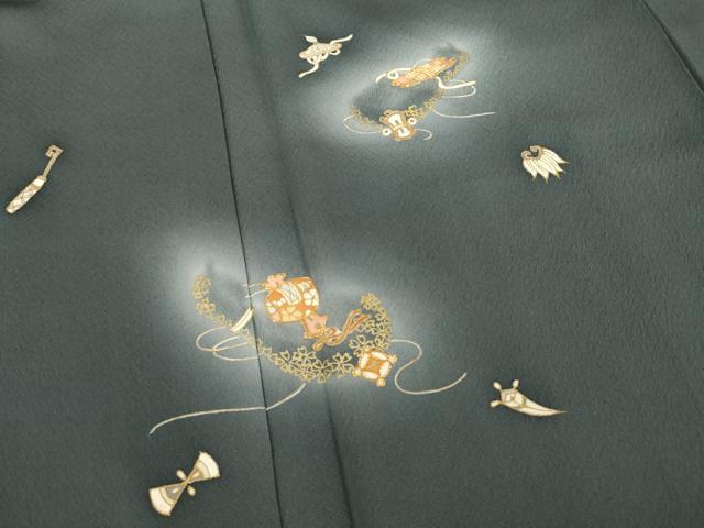 平和屋着物●訪問着　駒刺繍　宝尽くし　暈し染め　金彩　正絹　逸品　AABB3847ck 平和屋着物○訪問着 駒刺繍 宝尽くし 暈し染め 金彩 正絹 逸品 AABB3847ck