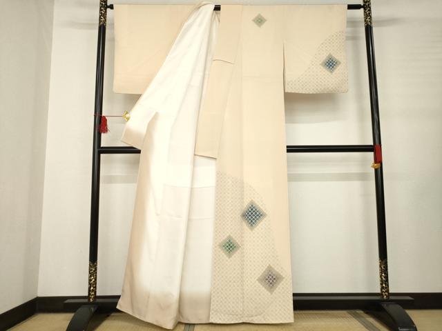 平和屋着物○色留訪問着 霞文 暈し染め 鬼しぼ縮緬