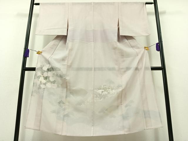 平和屋着物▽豪華色留袖　無双　紗袷　紗×紗　地紙花文　金銀彩　正絹　逸品　AABB3901jh