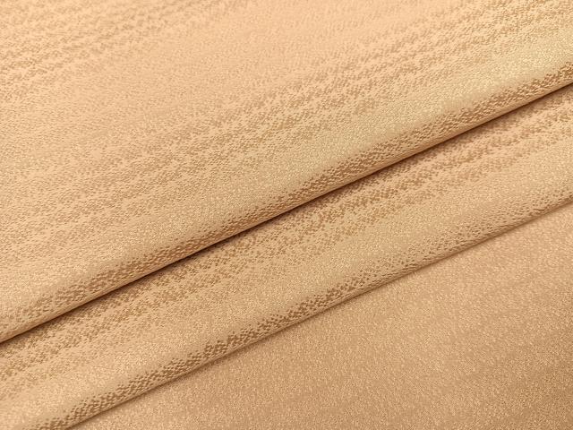 平和屋着物●上質な色無地　横縞地紋　飴色　正絹　逸品　AABB4339ph