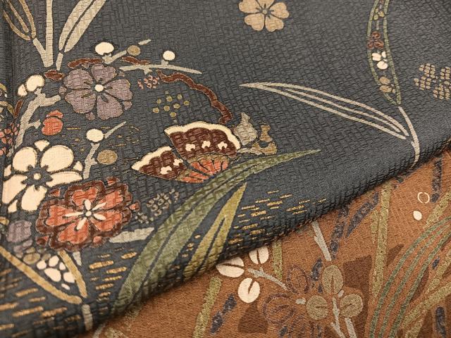 平和屋着物○訪問着 花蝶文 暈し染め 金彩 正絹 逸品 AABB4344ph