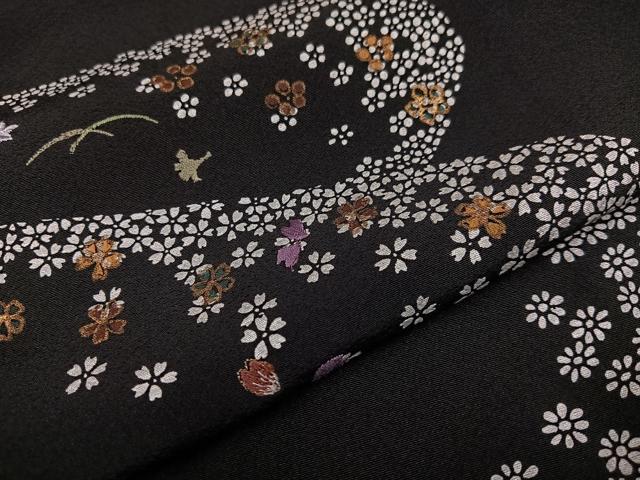 平和屋着物○訪問着 刺繍 舞花文 金彩 正絹 逸品 AABB4377ph