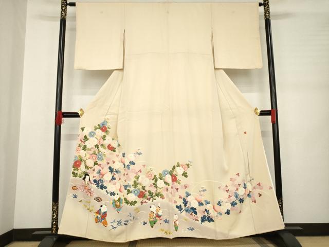 平和屋着物●本加賀友禅作家　中雅雄　色留袖　唐子　正絹　逸品　AABB4466ck