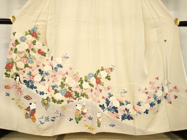 平和屋着物○本加賀友禅作家 中雅雄 色留袖 唐子 正絹 逸品 AABB4466ck