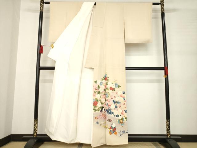 平和屋着物●本加賀友禅作家　中雅雄　色留袖　唐子　正絹　逸品　AABB4466ck 平和屋着物○本加賀友禅作家 中雅雄 色留袖 唐子 正絹 逸品 AABB4466ck