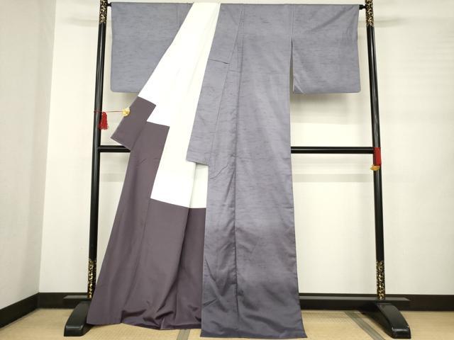 平和屋着物○上質な紬 訪問着 霞文 暈し染め ロング丈