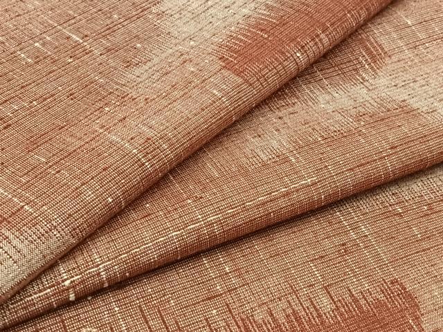 平和屋着物▽上質な紬　単衣　霞文　正絹　逸品　AABB4495jh