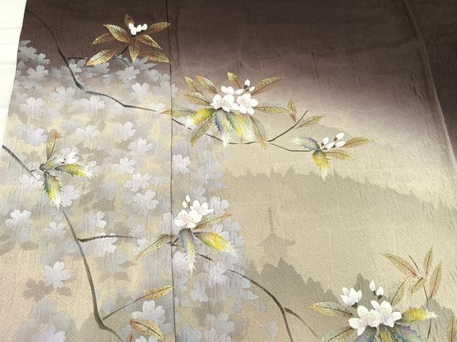 平和屋着物○和紙染染色作家・植村彩弘 訪問着 作家物 枝