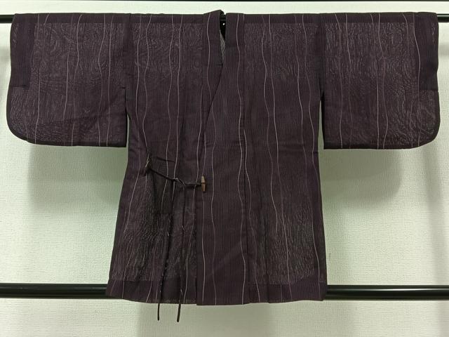 平和屋着物▽道中着　スリーシーズン　春夏秋　塵除け　立涌文　洗える着物　AABB5226jh