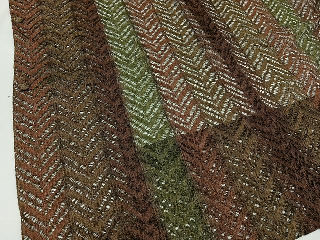 平和屋着物▽道行コート　スリーシーズン　春夏秋　塵除け　縞　正絹　逸品　AABB5227jh 平和屋着物▽道行コート スリーシーズン 春夏秋 塵除け 縞 正絹 逸品