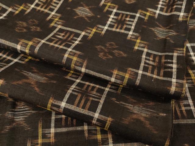 平和屋着物●国指定重要無形文化財　本場久米島紬　手織　正絹　逸品　AABB5452ck