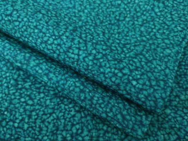 平和屋着物●上質な小紋　紬地　霞文　反端付き　正絹　逸品　AABB5468ck