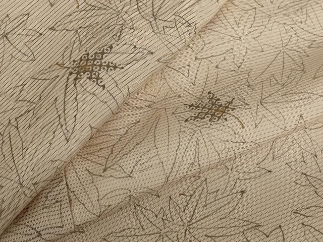 平和屋着物＊夏物　小紋　絽　楓尽くし　金彩　正絹　逸品　AABB5869st