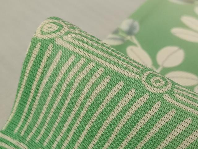 平和屋着物＊夏物 訪問着 絽 草花文 暈し染め 銀彩 正絹