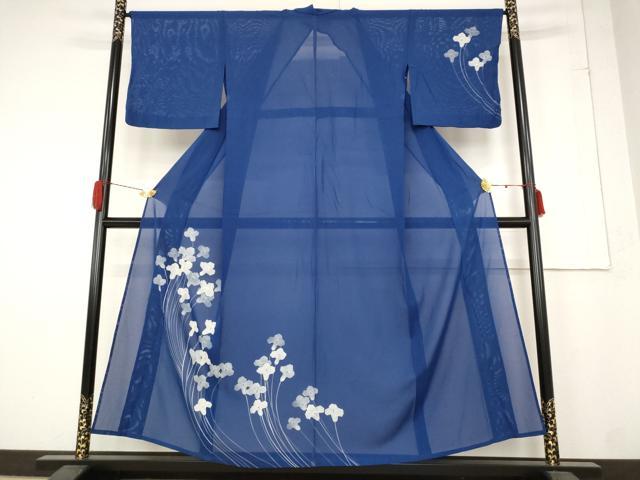 平和屋着物＊夏物　訪問着　絽　草花文　洗える着物　AABB5873st