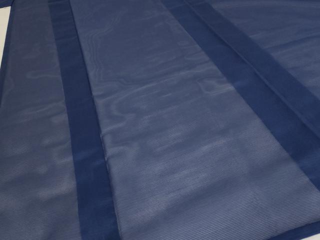 平和屋着物＊夏物　色無地　絽　留紺色　洗える着物　AABB5884st_2