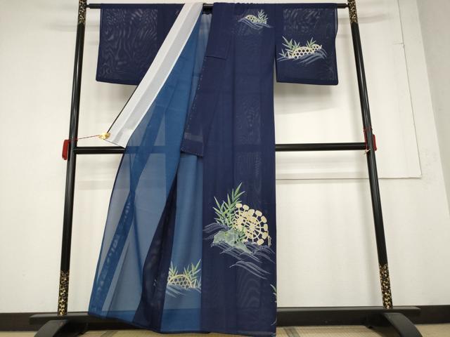 平和屋着物＊夏物 訪問着 絽 風景文 洗える着物 AABB5885st