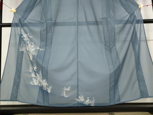 平和屋着物＊夏物 訪問着 絽 流水草花文 洗える着物 AABB5891st