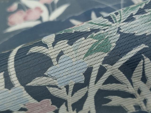 平和屋着物＊夏物 訪問着 絽 流水草花文 洗える着物 AABB5891st 【公式