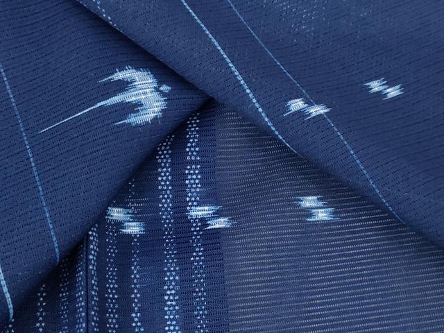 平和屋着物＊夏物　小紋　絽　飛鳥文　洗える着物　AABB5904st