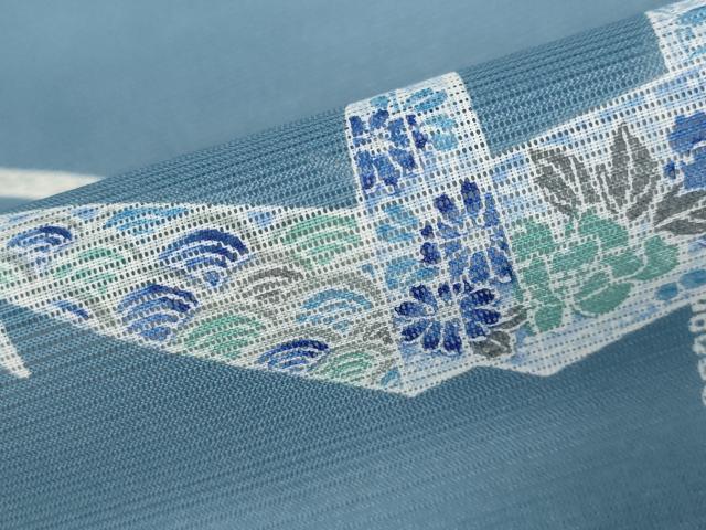 平和屋着物＊夏物 訪問着 絽 折り鶴 金彩 洗える着物 AABB5910st