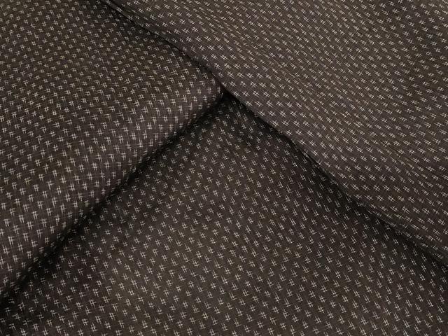 平和屋着物＊夏物　男性　小紋　紗　絣柄　AABB5921st