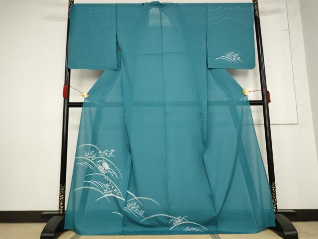 平和屋着物＊夏物　訪問着　絽　芝花文　ロング丈　正絹　逸品　未使用　AABB5927st