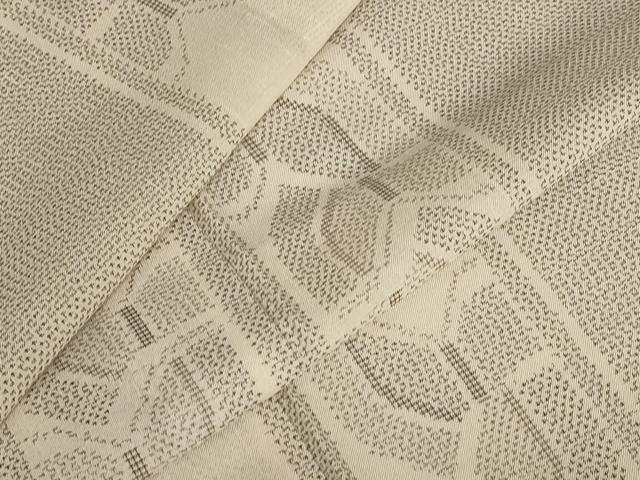 平和屋着物＊夏物　本場大島紬　夏大島　白大島　花間道　正絹　逸品　AABB5953st