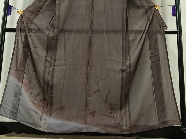 平和屋着物▽訪問着　無双　紗袷　紗×絽　蔦の葉文　正絹　逸品　AABB6216jh_2